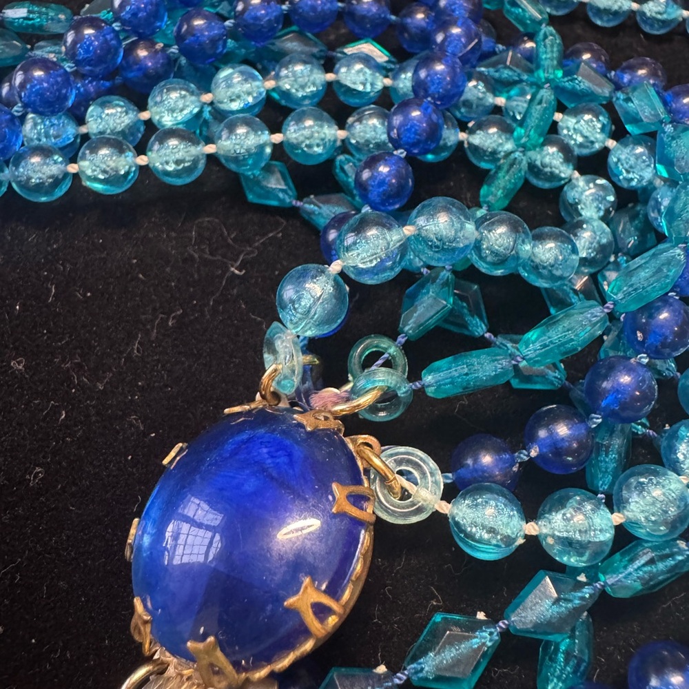 Vintage multi strand faceted bead Necklace
